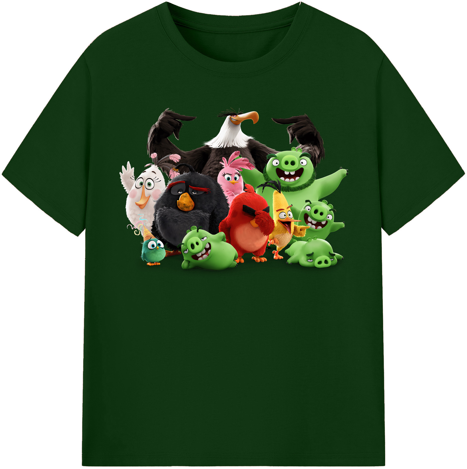 （画像用） Angry Birds アングリーバード 綿100％半袖Tシャツ（フロントプリント）